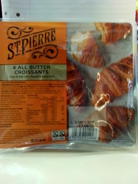 St Pierre All Butter Croissants X 4