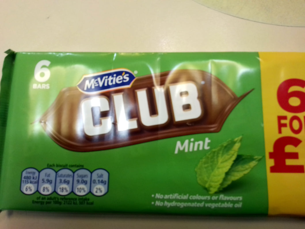 Club mint biscuits