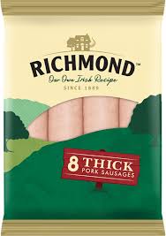 Richmond Thick Pork Sausages 8pk