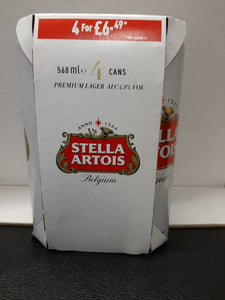 Stella Artois 4 pint pack 568ml x 4