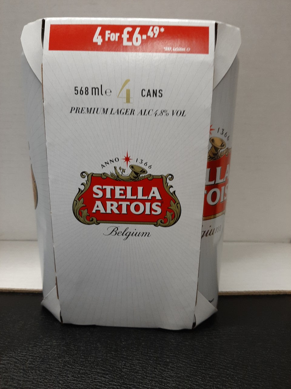 Stella Artois 4 pint pack 568ml x 4